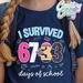 I SURVIED 67+33 DAYS OF SCHOOL / T-Shirt-Country Gone Crazy-Country Gone Crazy