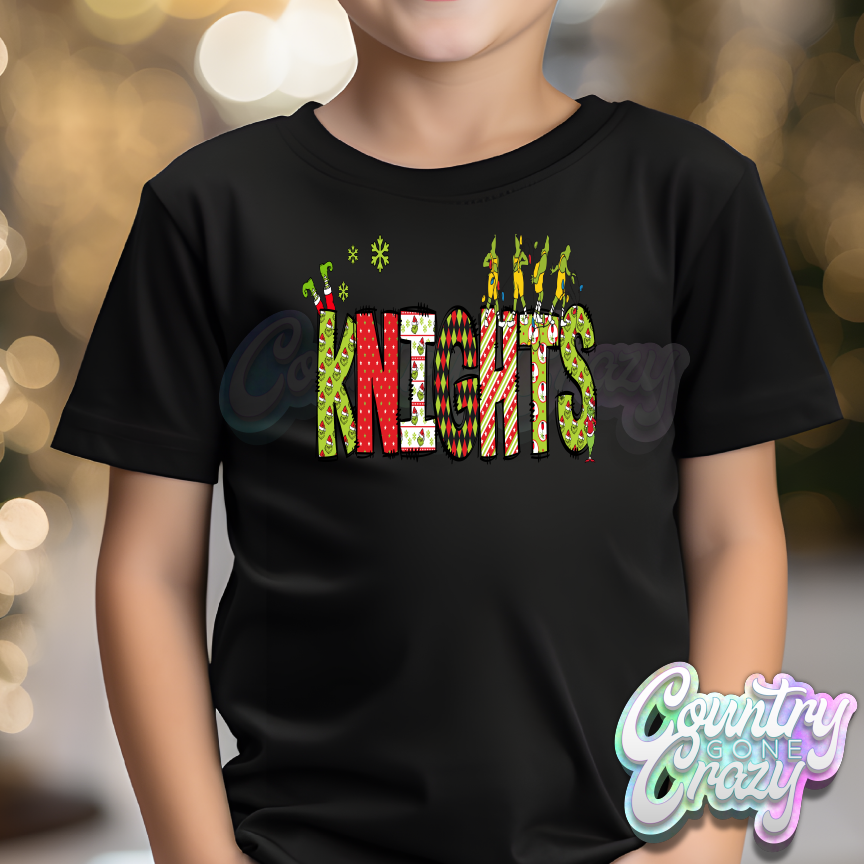 KNIGHTS - Red/Green Grinch - T-Shirt-Country Gone Crazy-Country Gone Crazy