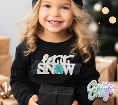 Let it Snow Chenille Patch - Sweatshirt-Country Gone Crazy-Country Gone Crazy
