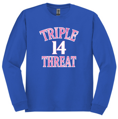 Triple Threat - Royal Long Sleeve-Country Gone Crazy-Country Gone Crazy