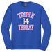 Triple Threat - Royal Long Sleeve-Country Gone Crazy-Country Gone Crazy