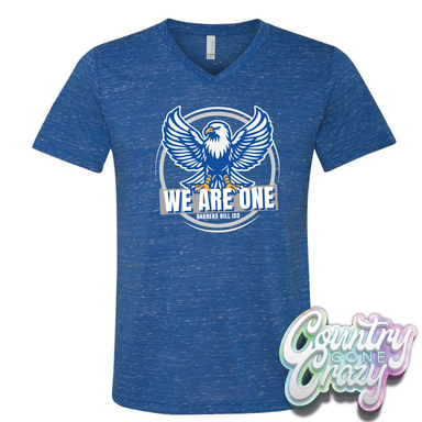 We Are One - Barbers Hill - Bella Canvas V-Neck - Royal Marble // Circle-Country Gone Crazy-Country Gone Crazy