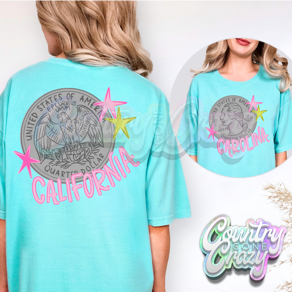 HEADS CAROLINA ~ TAILS CALIFORNIA-Comfort Colors-Country Gone Crazy