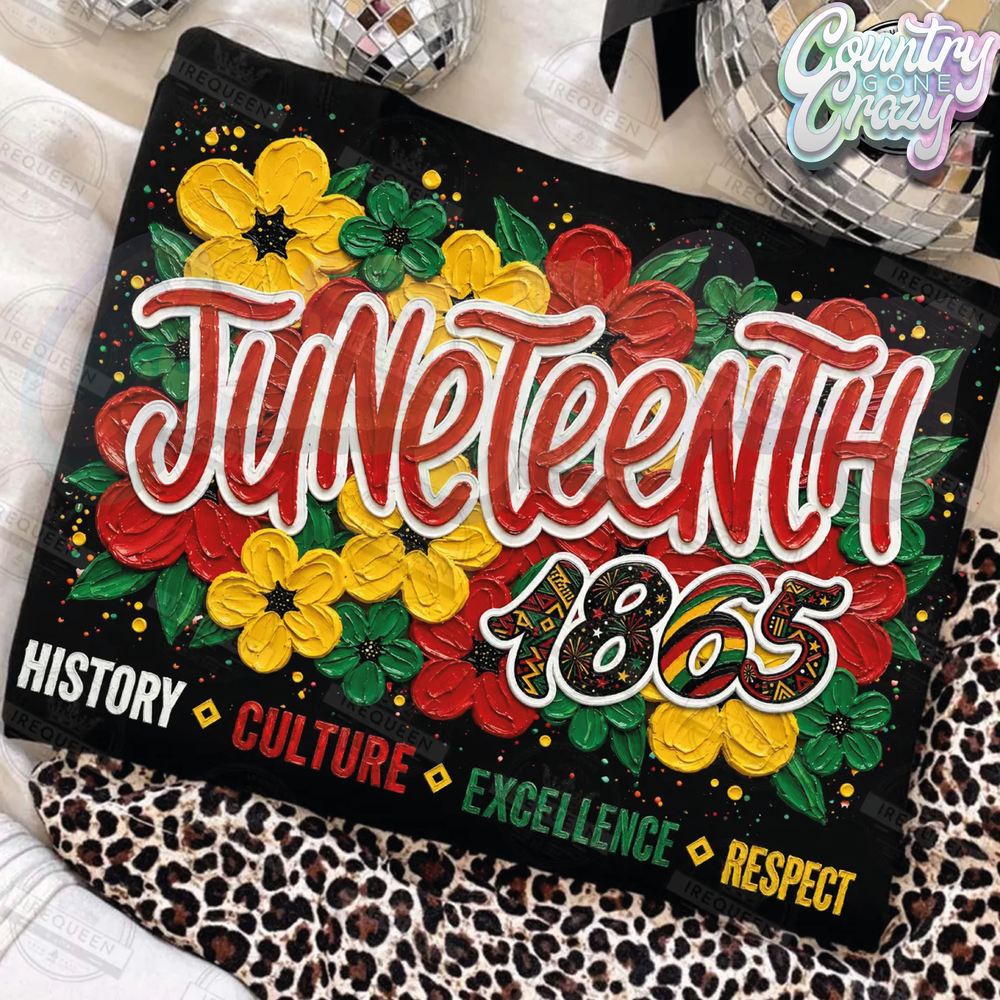 JUNETEENTH FLORAL - T-SHIRT