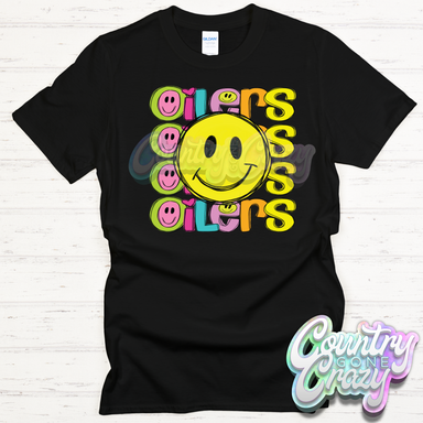 Oilers Smiley T-Shirt-Country Gone Crazy-Country Gone Crazy