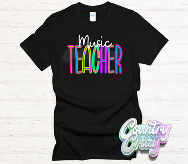 Music Teacher Bright T-Shirt-Country Gone Crazy-Country Gone Crazy