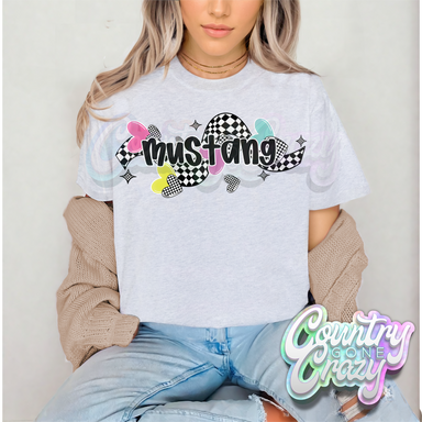 CHECKERED CRUSH • MUSTANG • T-Shirt-Country Gone Crazy-Country Gone Crazy