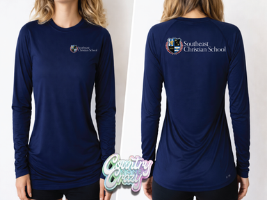 Southeast Christian School // Long Sleeve Dri-Fit // Front & Back-Sport-Tek-Country Gone Crazy