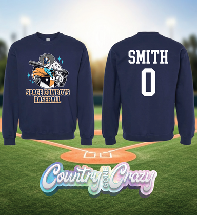 SPACE COWBOYS BASEBALL SWEATSHIRT-Country Gone Crazy-Country Gone Crazy