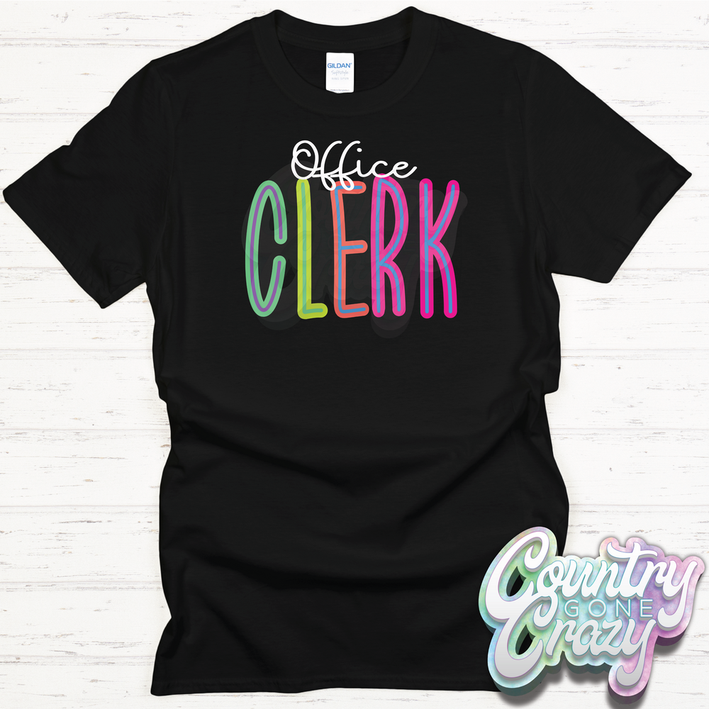 Office Clerk Bright T-Shirt-Country Gone Crazy-Country Gone Crazy