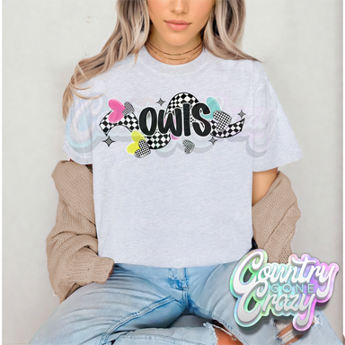 CHECKERED CRUSH • OWLS • T-Shirt-Country Gone Crazy-Country Gone Crazy