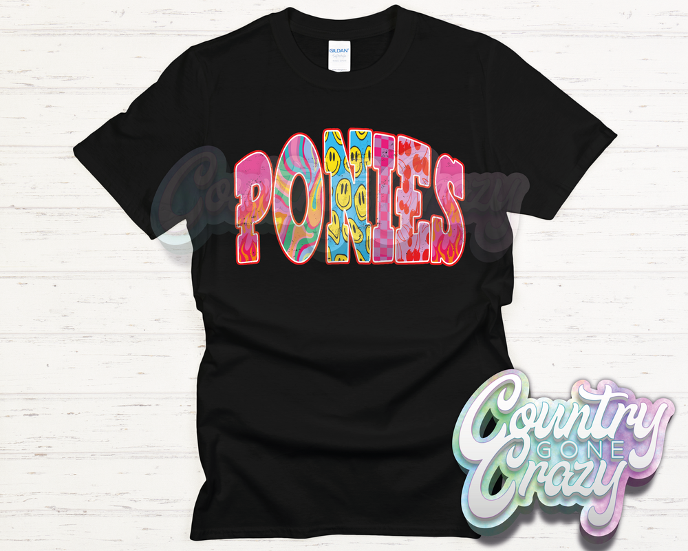 PONIES // GOOD VIBES // T-Shirt-Country Gone Crazy-Country Gone Crazy