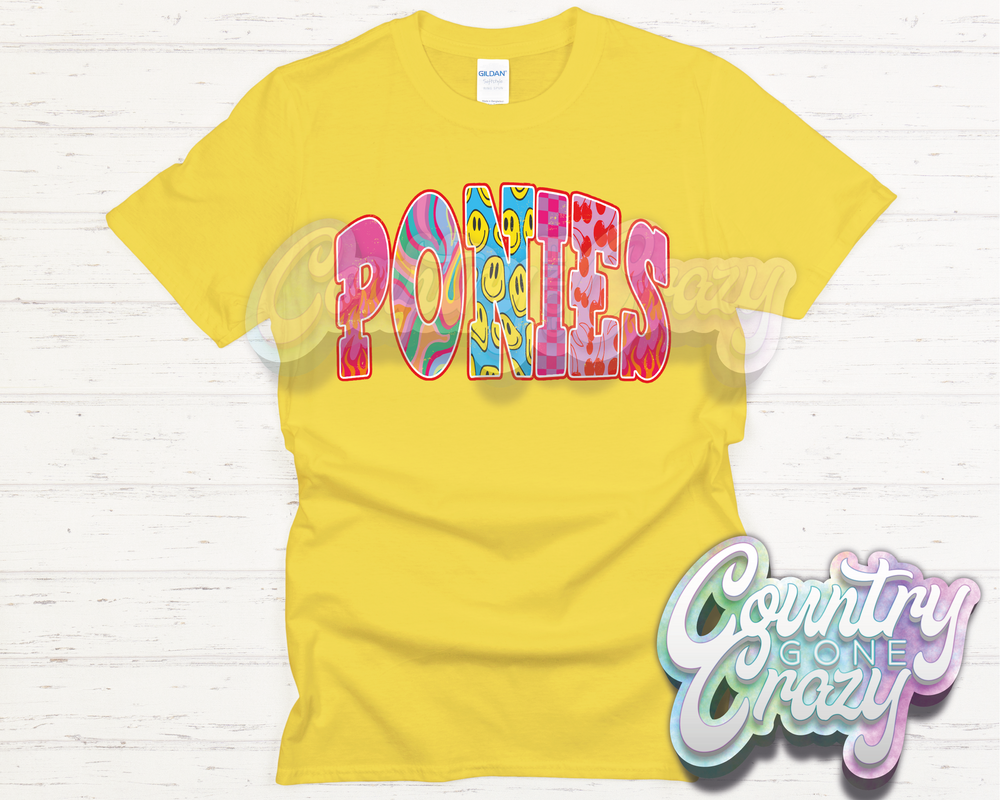 PONIES // GOOD VIBES // T-Shirt-Country Gone Crazy-Country Gone Crazy