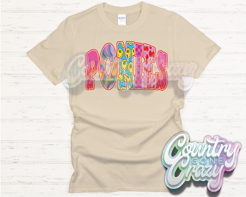 PONIES // GOOD VIBES // T-Shirt-Country Gone Crazy-Country Gone Crazy