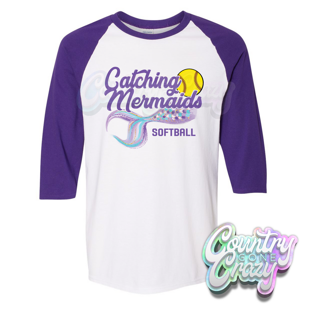 Catching Mermaids Raglan-Bella + Canvas-Country Gone Crazy