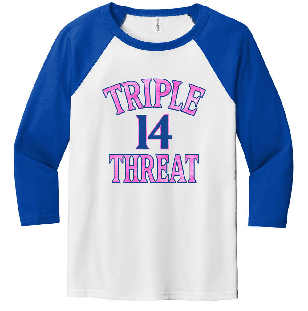 Triple Threat - Bella Canvas Raglan-Country Gone Crazy-Country Gone Crazy