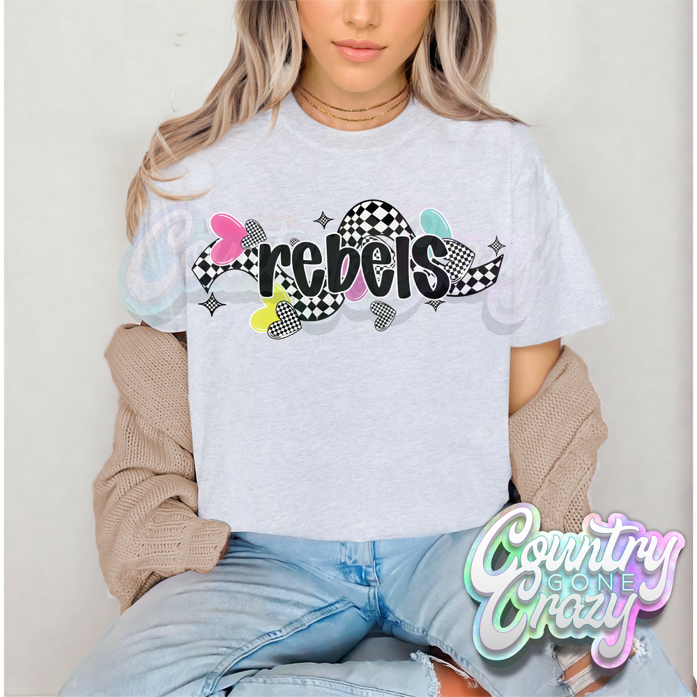 CHECKERED CRUSH • REBEL • T-Shirt-Country Gone Crazy-Country Gone Crazy