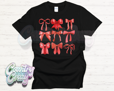 Red Coquette Bows - T-Shirt-Country Gone Crazy-Country Gone Crazy