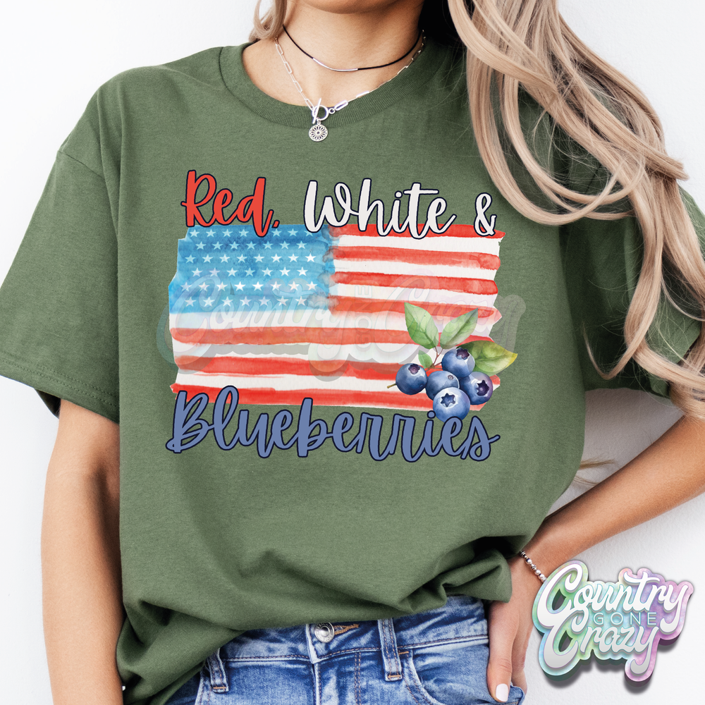 Red, White & Blueberries - T-Shirt-Country Gone Crazy-Country Gone Crazy