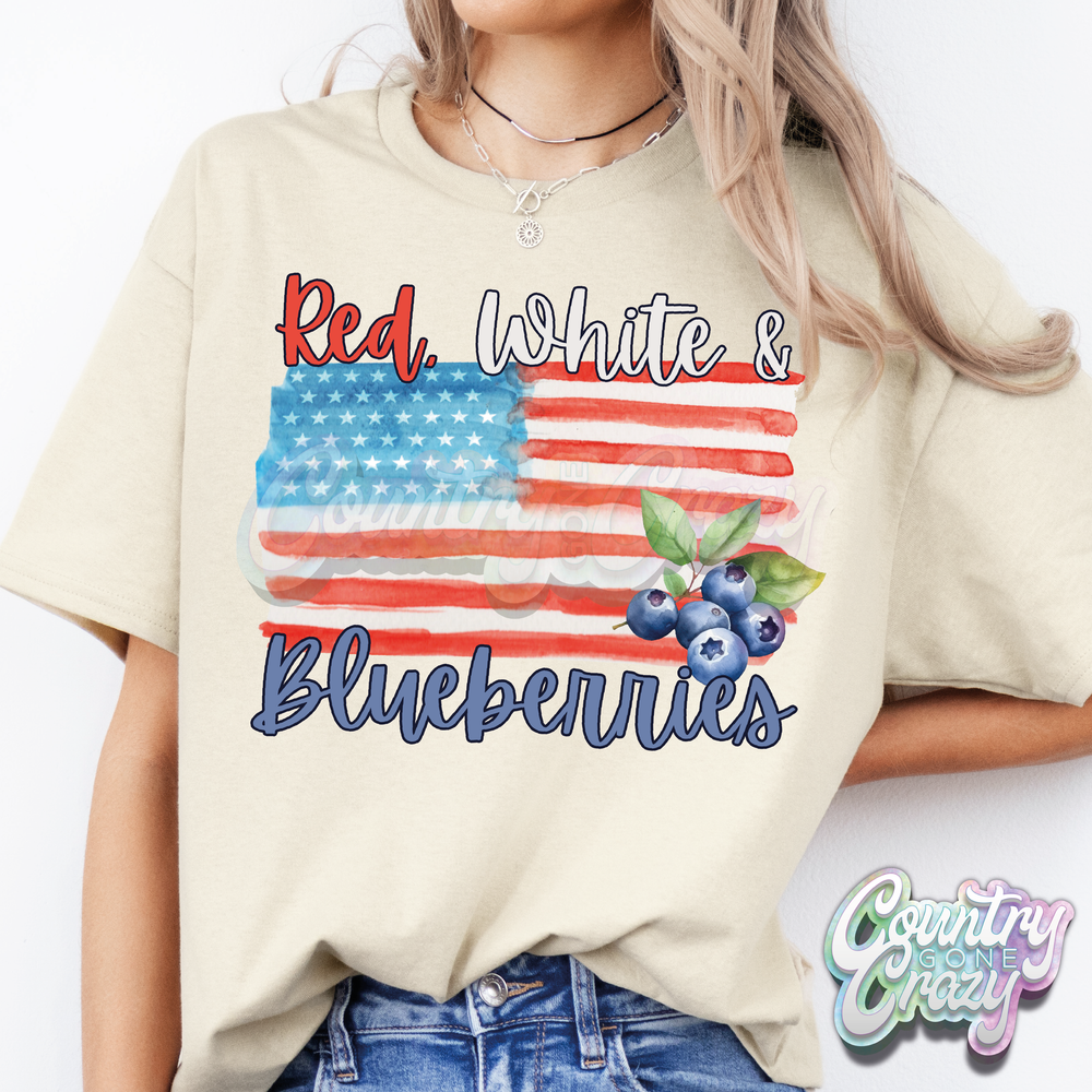 Red, White & Blueberries - T-Shirt-Country Gone Crazy-Country Gone Crazy