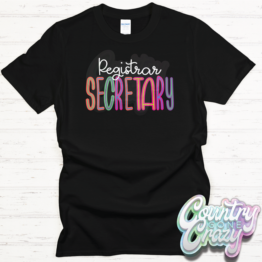 Registrar Secretary Bright T-Shirt-Country Gone Crazy-Country Gone Crazy