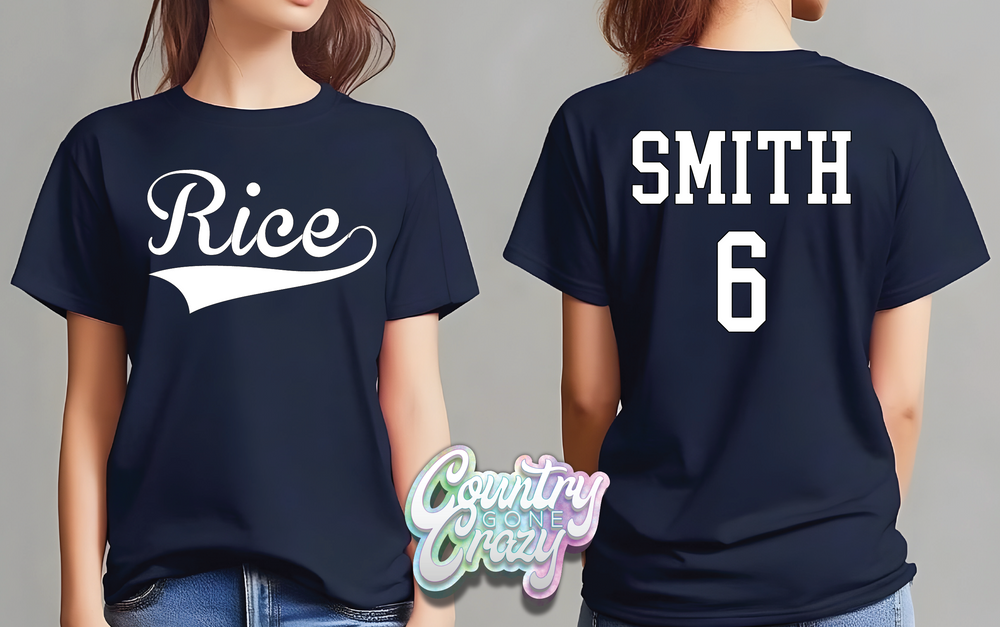 RICE // NAVY T-SHIRT-Country Gone Crazy-Country Gone Crazy