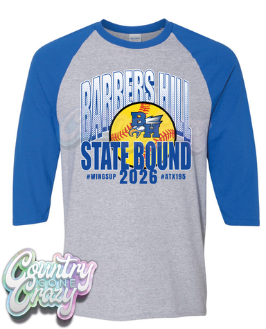 STATE BOUND - RAGLAN // ROYAL/GREY-Country Gone Crazy-Country Gone Crazy