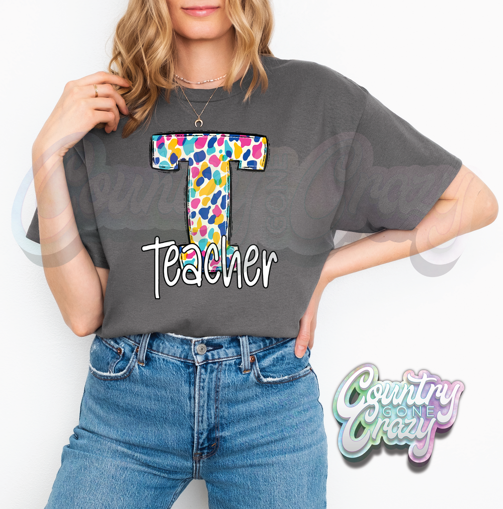 TEACHER •• SPOTTY •• T-SHIRT-Country Gone Crazy-Country Gone Crazy