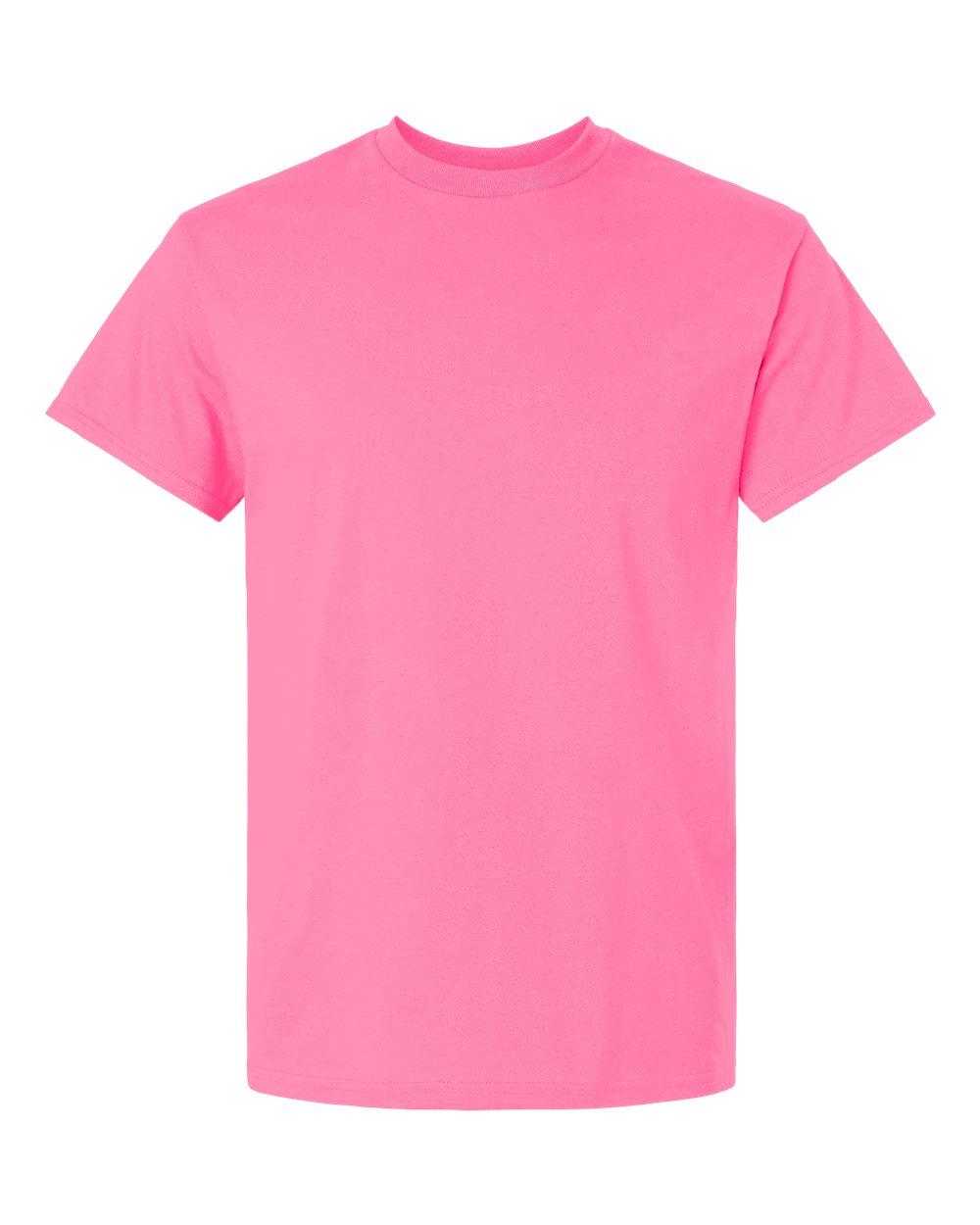 Safety (Neon) Pink - Adult Heavy Cotton T-Shirt-Gildan-Country Gone Crazy