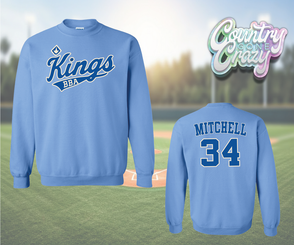 Kings - Baseball - Sweatshirt-Country Gone Crazy-Country Gone Crazy