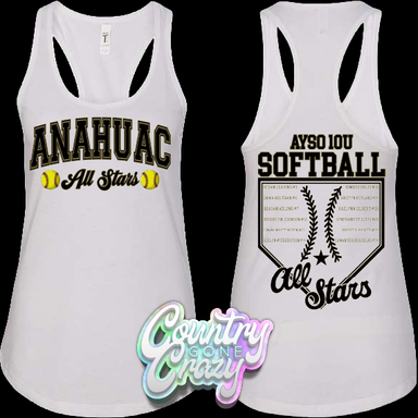 Anahuac // 10U SOFTBALL // Ladies Fit Tank Top-Country Gone Crazy-Country Gone Crazy