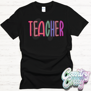 Teacher Bright T-Shirt-Country Gone Crazy-Country Gone Crazy