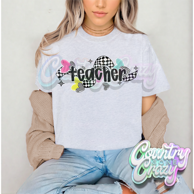 CHECKERED CRUSH • TEACHER • T-Shirt-Country Gone Crazy-Country Gone Crazy