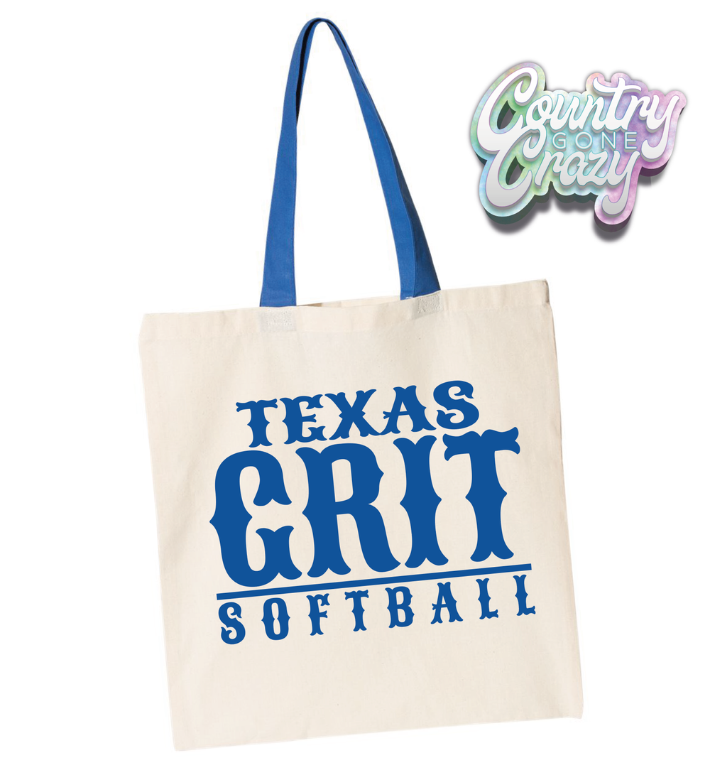 Texas Grit Softball - Tote Bag-Country Gone Crazy-Country Gone Crazy