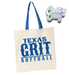 Texas Grit Softball - Tote Bag-Country Gone Crazy-Country Gone Crazy