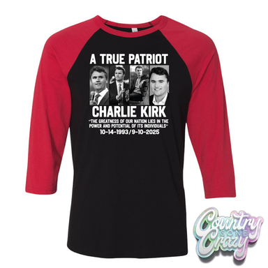 CHARLIE KIRK / SALE / Bella Canvas Raglan-Country Gone Crazy-Country Gone Crazy