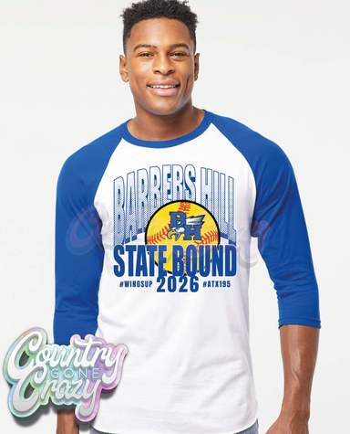 STATE BOUND - RAGLAN // ROYAL/WHITE-Country Gone Crazy-Country Gone Crazy