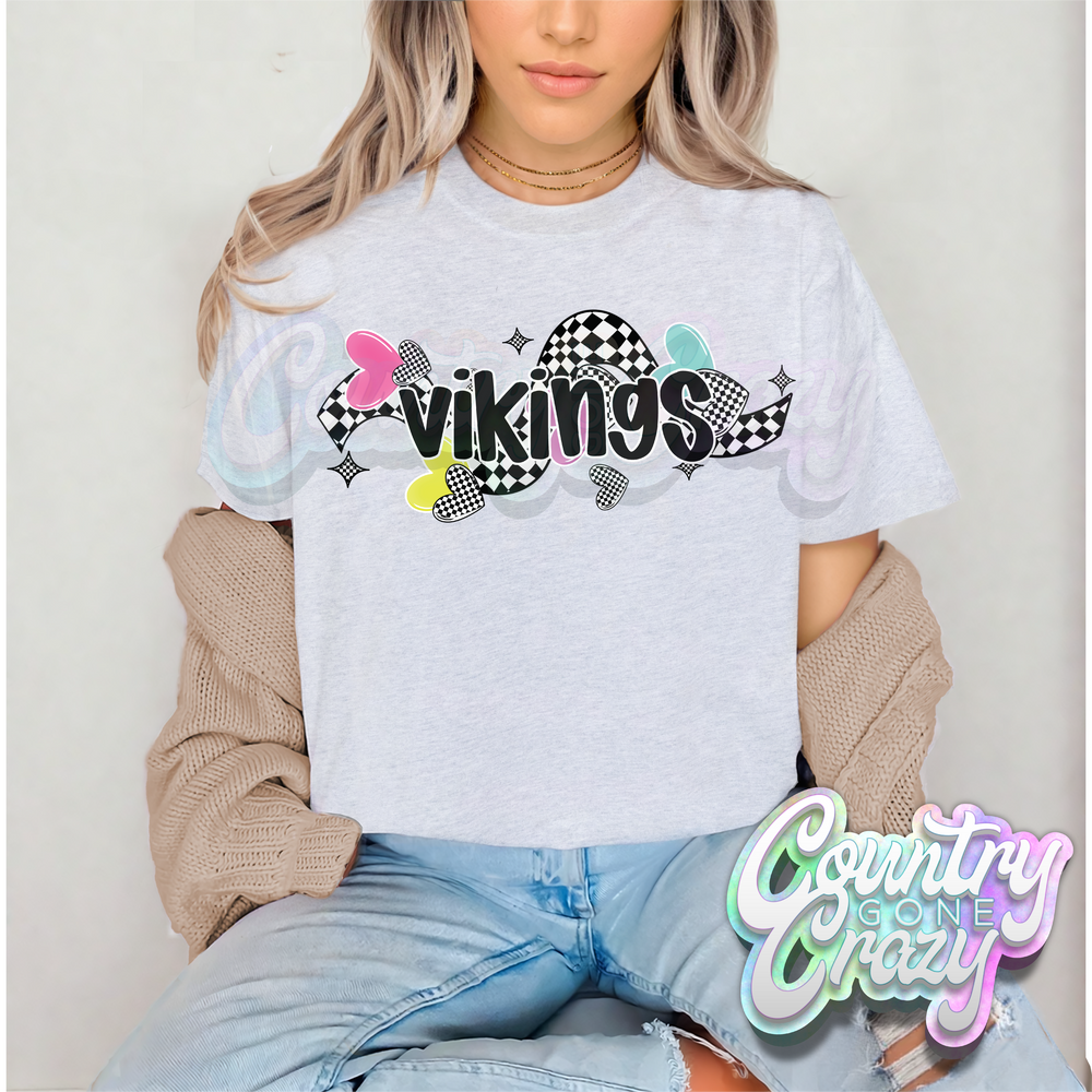 CHECKERED CRUSH • VIKINGS • T-Shirt-Country Gone Crazy-Country Gone Crazy