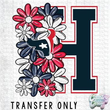 HT4530 • H FLORAL FOOTBALL-Country Gone Crazy-Country Gone Crazy