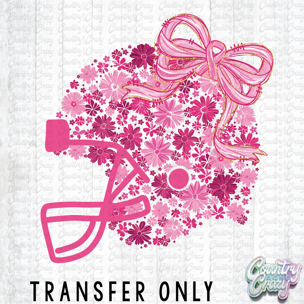 HT4598 • PINK FOOTBALL HELMET-Country Gone Crazy-Country Gone Crazy