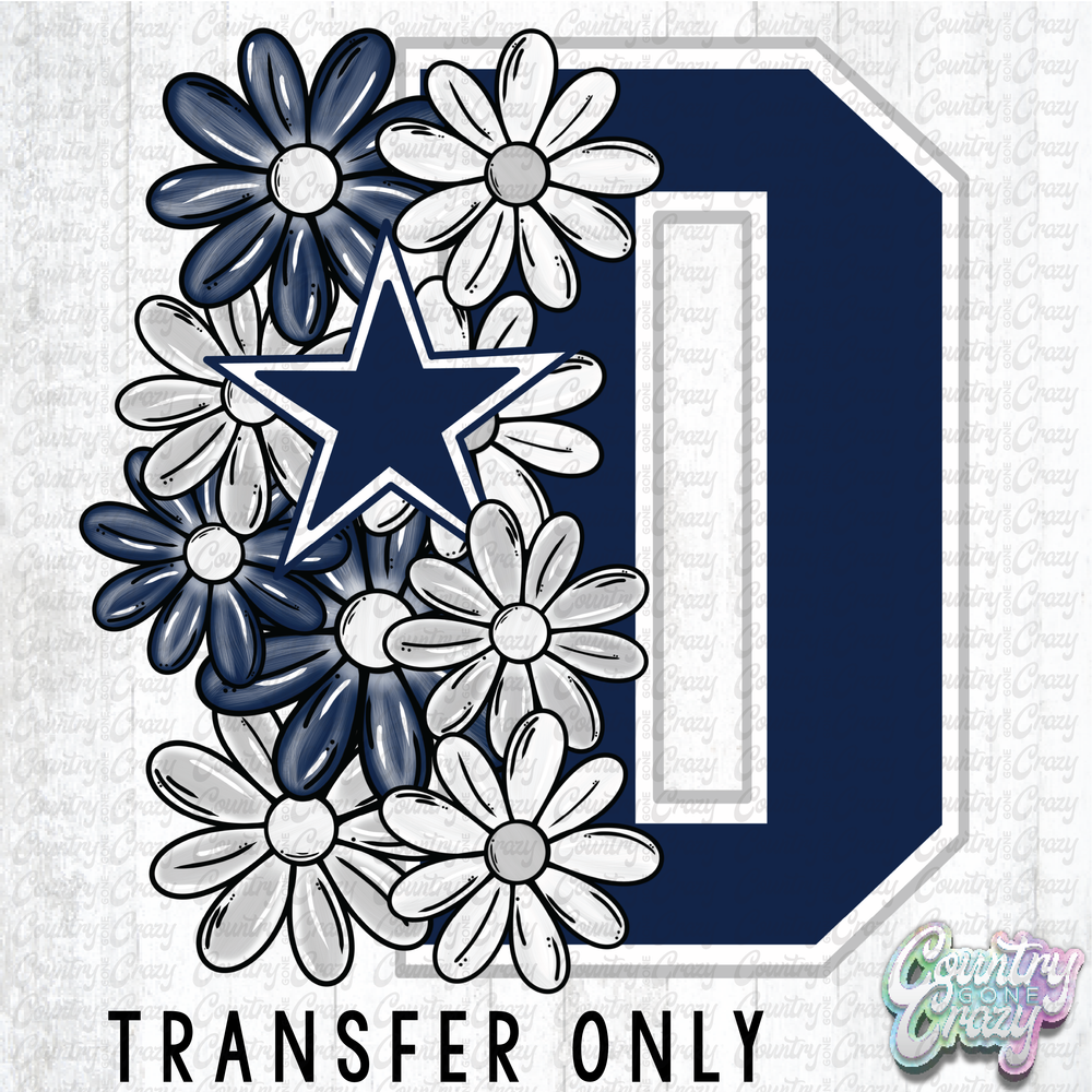 HT4532 • D FLORAL FOOTBALL-Country Gone Crazy-Country Gone Crazy