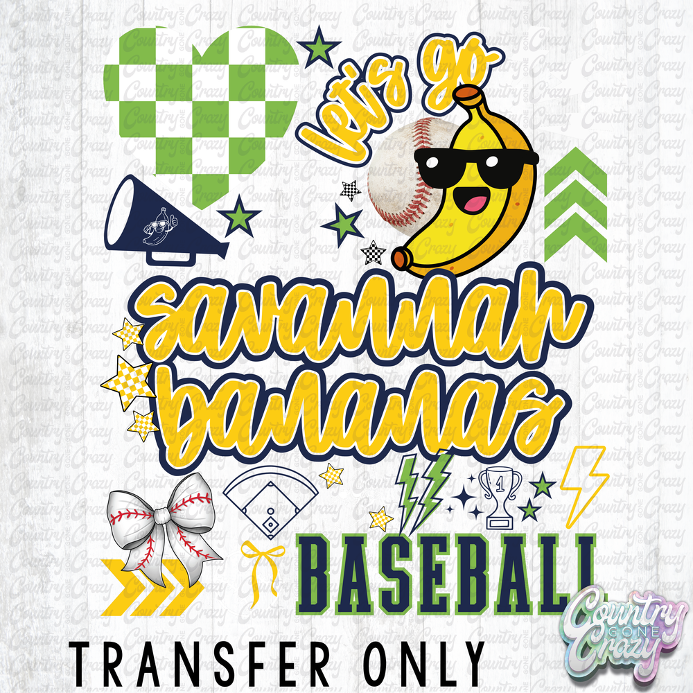 HT4576 • BANANAS DOODLE-Country Gone Crazy-Country Gone Crazy