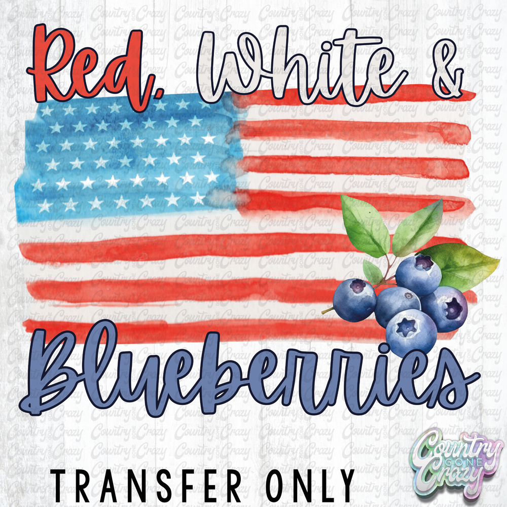 HT4566 • Red, White, & Blueberries-Country Gone Crazy-Country Gone Crazy