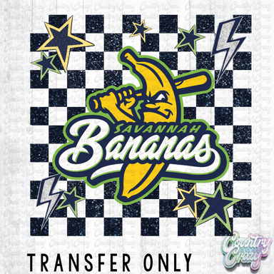 HT4574 • BANANAS CHECKERED-Country Gone Crazy-Country Gone Crazy