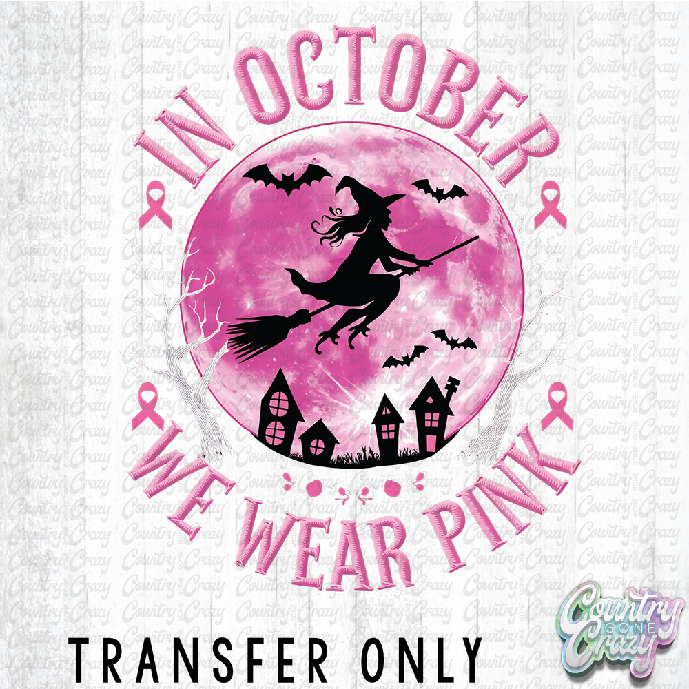 HT4606 • FLYING OVER THE MOON BREAST CANCER AWARENESS-Country Gone Crazy-Country Gone Crazy