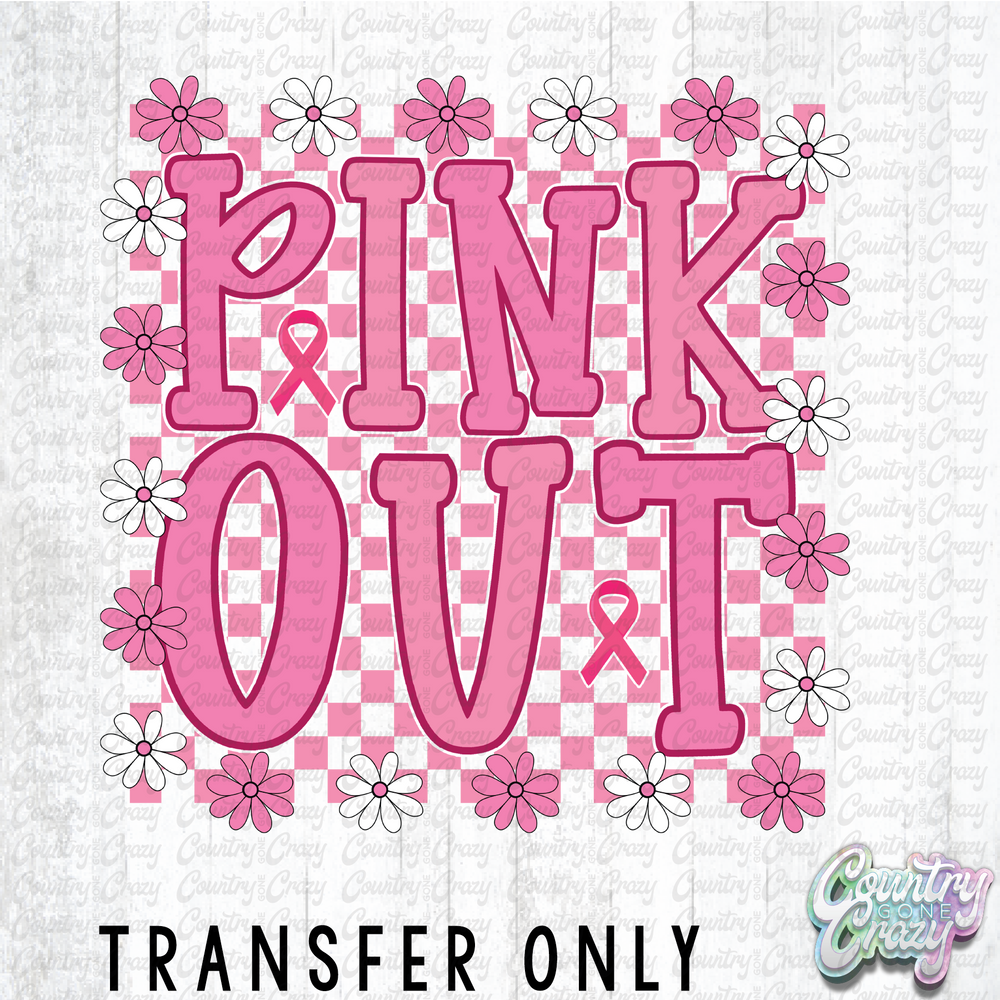 HT4609 • CHECKERED PINK OUT-Country Gone Crazy-Country Gone Crazy