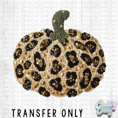 HT4615 • LEOPARD PUMPKIN FAUX PEARLS-Country Gone Crazy-Country Gone Crazy