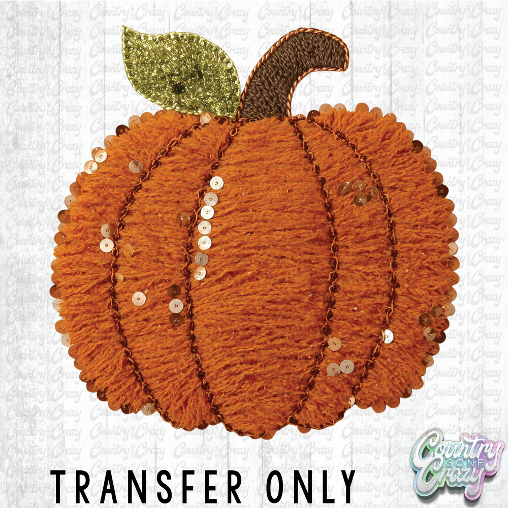HT4616 • FALL PUMPKIN YARN SEQUINS-Country Gone Crazy-Country Gone Crazy