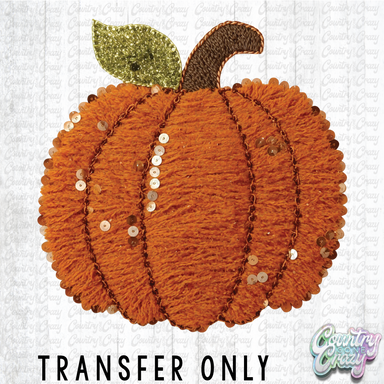 HT4616 • FALL PUMPKIN YARN SEQUINS-Country Gone Crazy-Country Gone Crazy