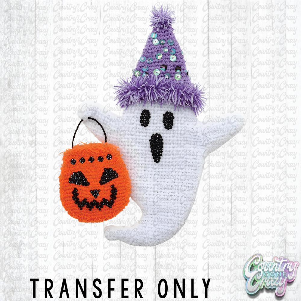 HT4618 • GHOST JACK O LANTERN FAUX YARN-Country Gone Crazy-Country Gone Crazy